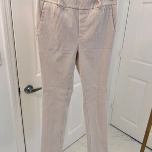 Striped Beige and White Pants